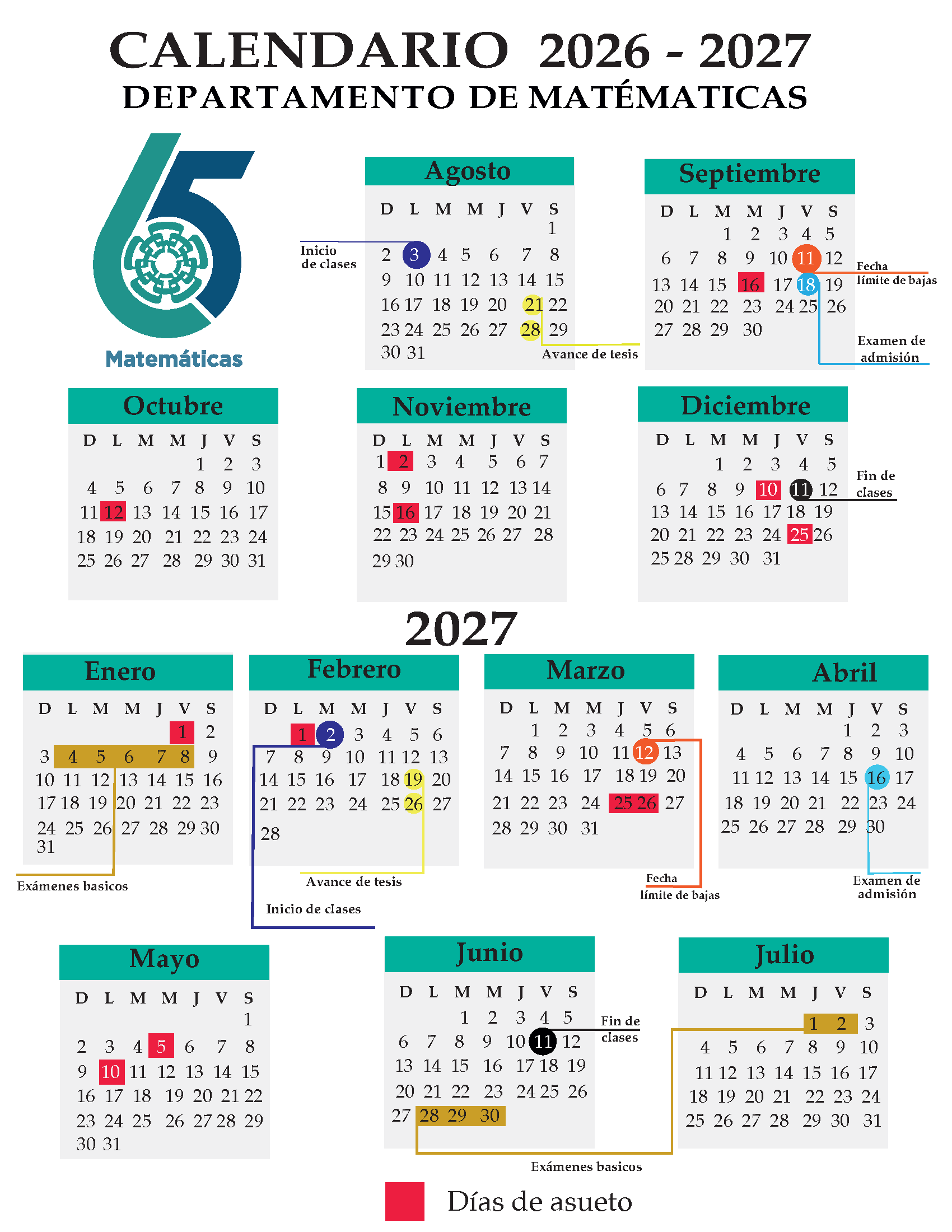 Calendario 2026-2027